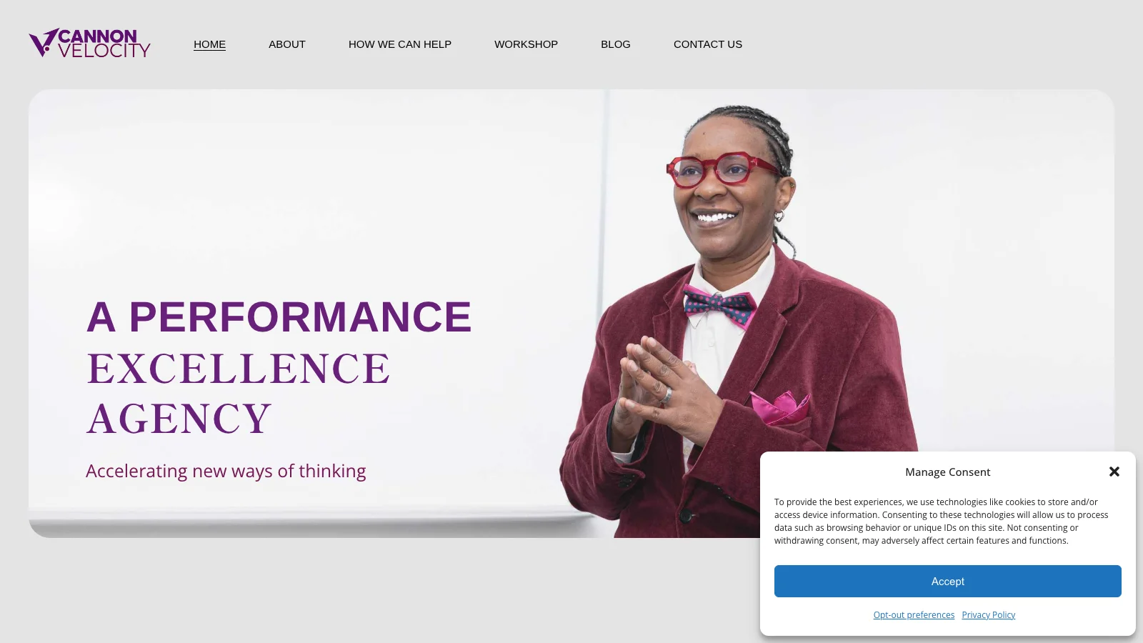 Cannon Velocity website, designed and built by Creative Baguette