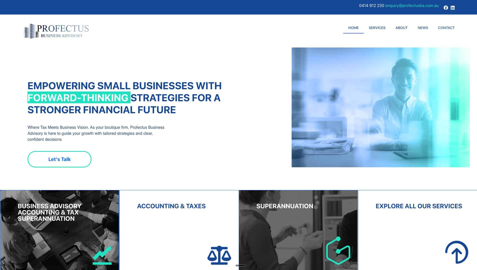 Profectus Accounting website