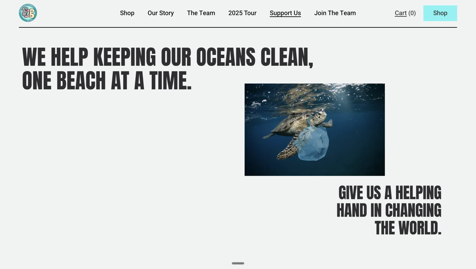 The Drop Bears ocean conservation page