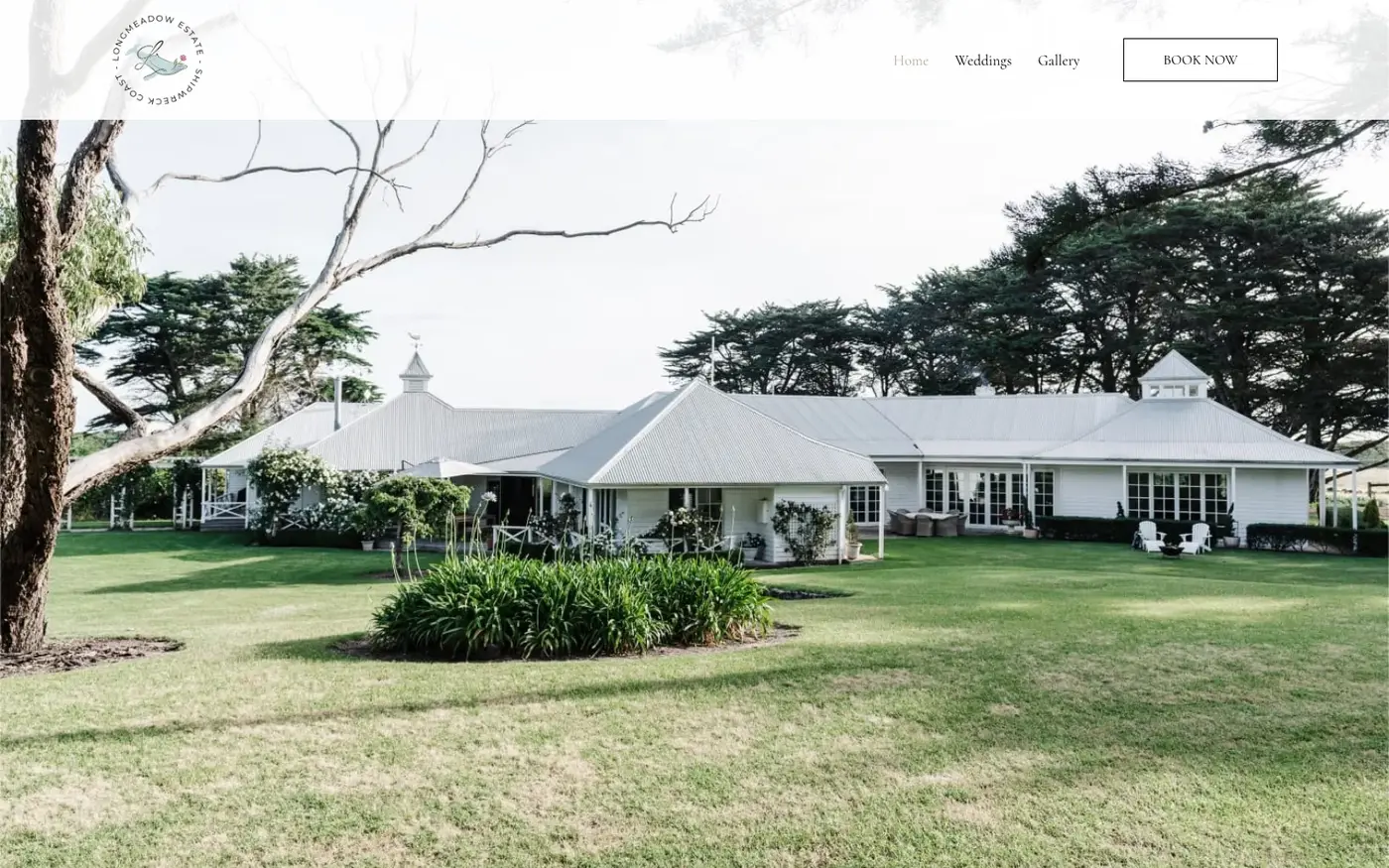 Longmeadow Estate website, designed and built by Creative Baguette